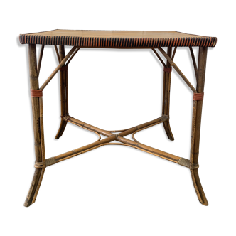 Rattan table/pedestal table
