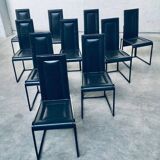 Postmodern architectural dining chairs, Italy, 1980s, set of 10