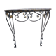 Console fer forgé art déco avec marbre
