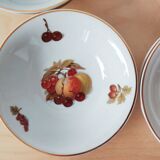 Set of 12 bowls decorated with Creartis Renaix fruit