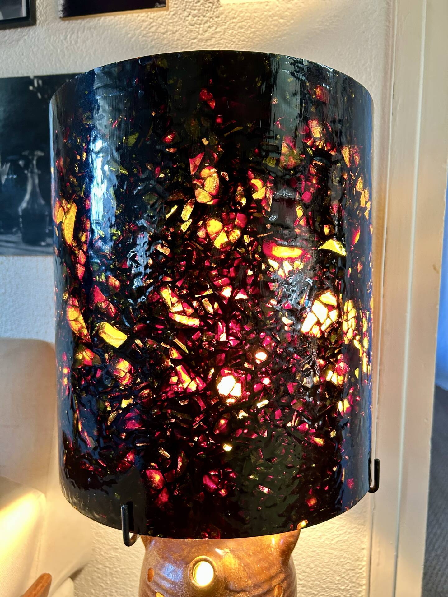 Lampe Accolay en résine et céramique