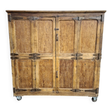 Antique baker's cabinet / fermentation cabinet on wheels