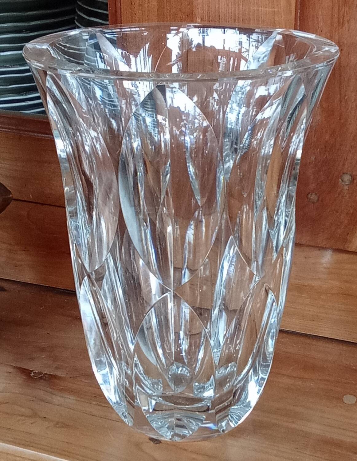 Old large Saint Louis crystal vase