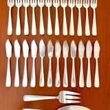 Ravinet d'enfert fish service, 12 place settings with serving cutlery