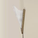 French Art Deco wall scone with frosted molded-pressed glass shade, 1920s