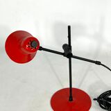 Vintage red table lamp by Veneta Lumi. Italy 1970s