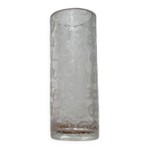 Large vase in raw glass, 1970s brutalism.
