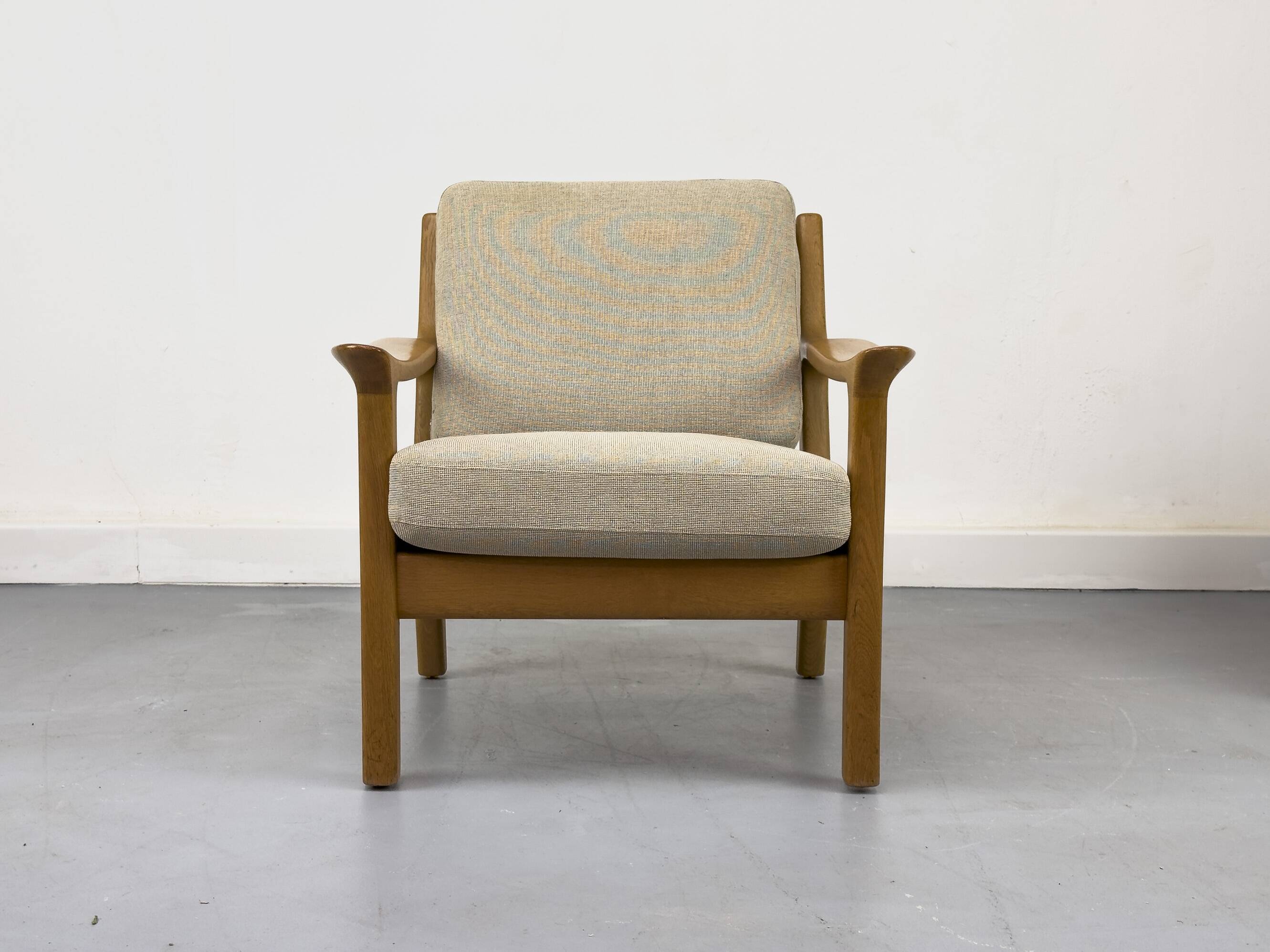 Danish Oak Lounge Chair and Ottoman by Juul Kristensen