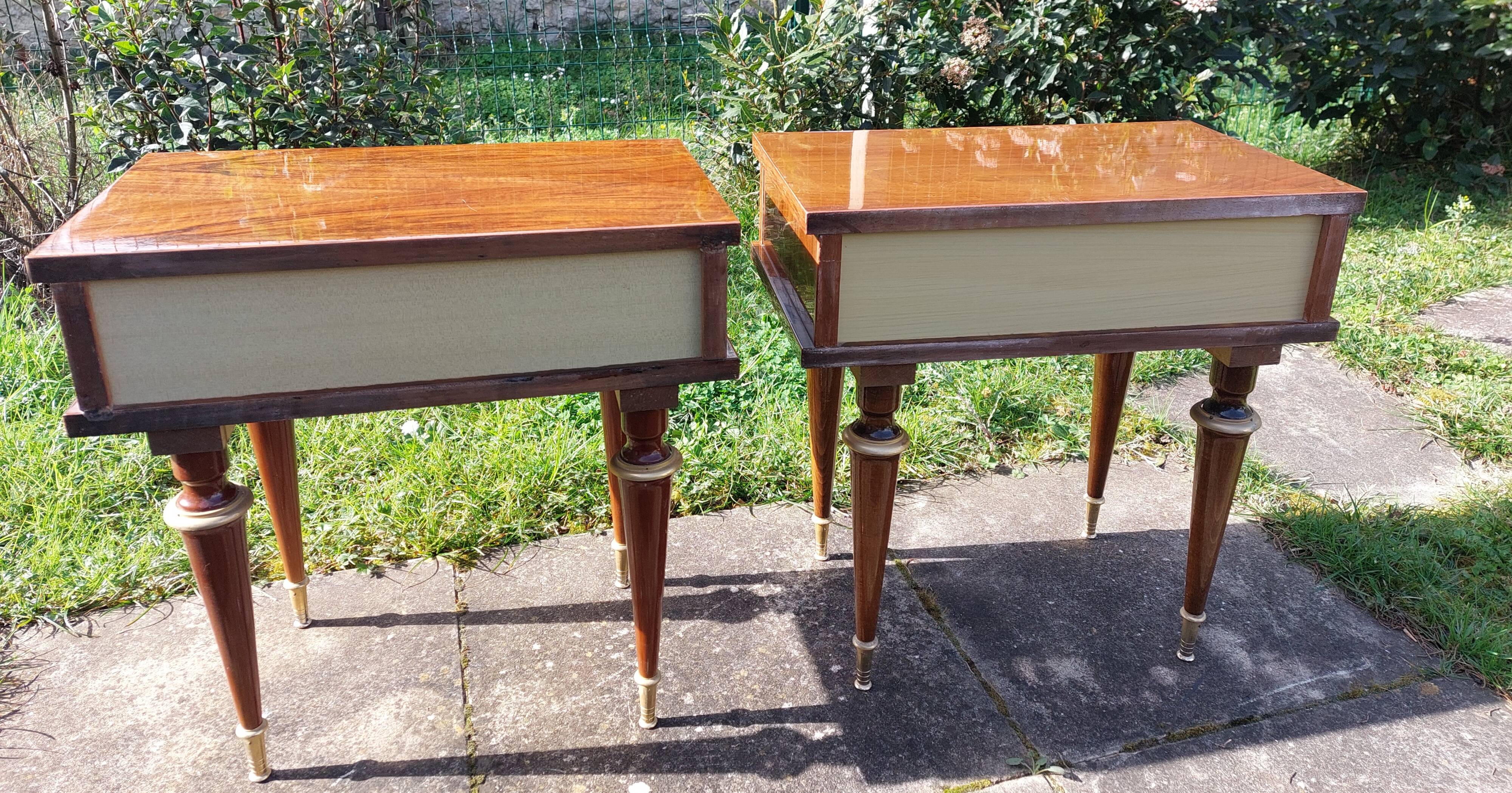Rosewood bedside tables 60s 70s
