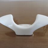 Double hook in white porcelain Art Deco style