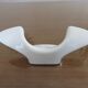 Double hook in white porcelain Art Deco style