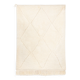 Berber carpet beni urain ecru with diamonds in relief 157 x 115 cm