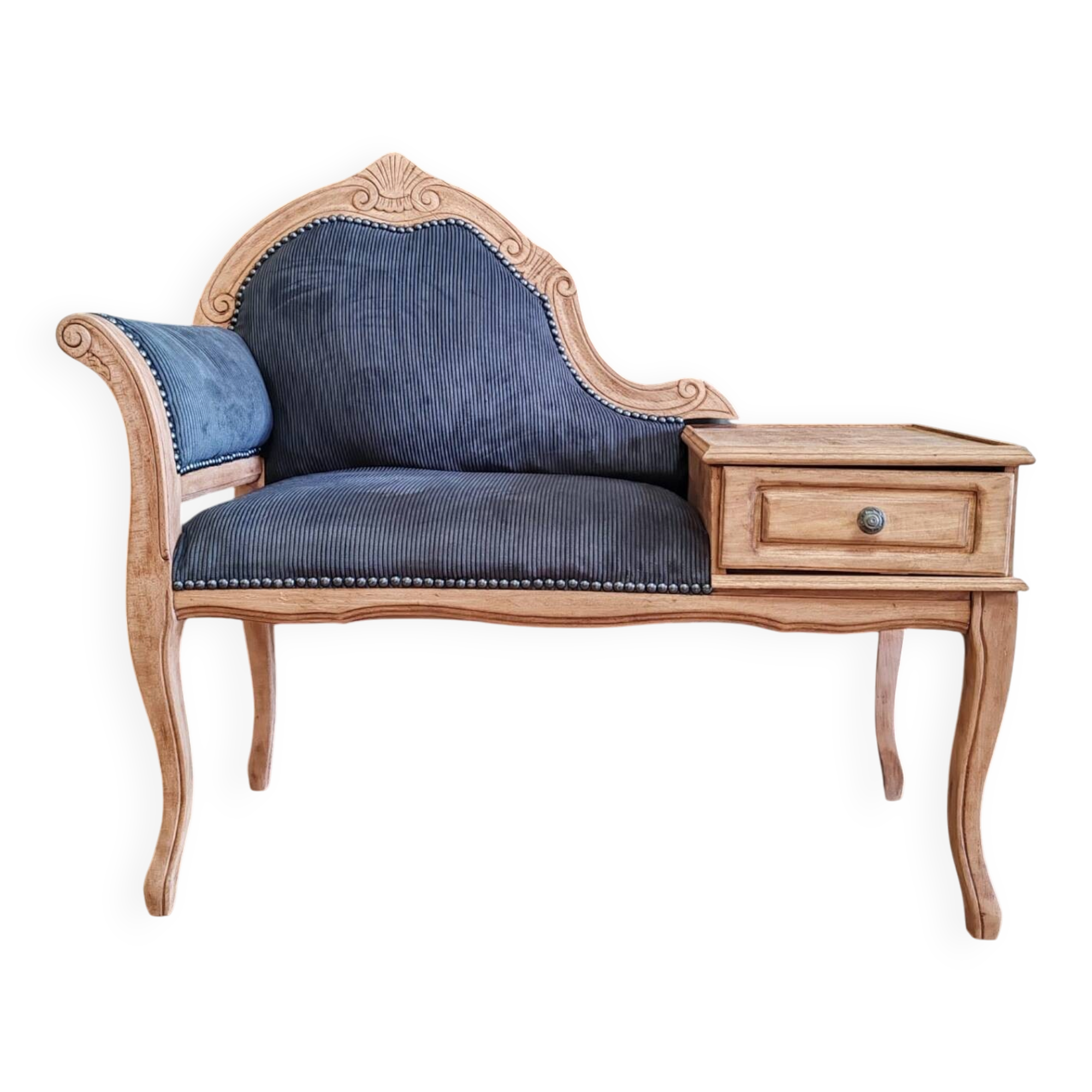 Antique telephone bench chair