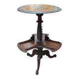Old pedestal table with rotating trays