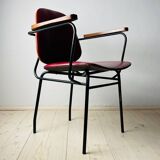 Mid-century red dining chair, Italy, 1960s