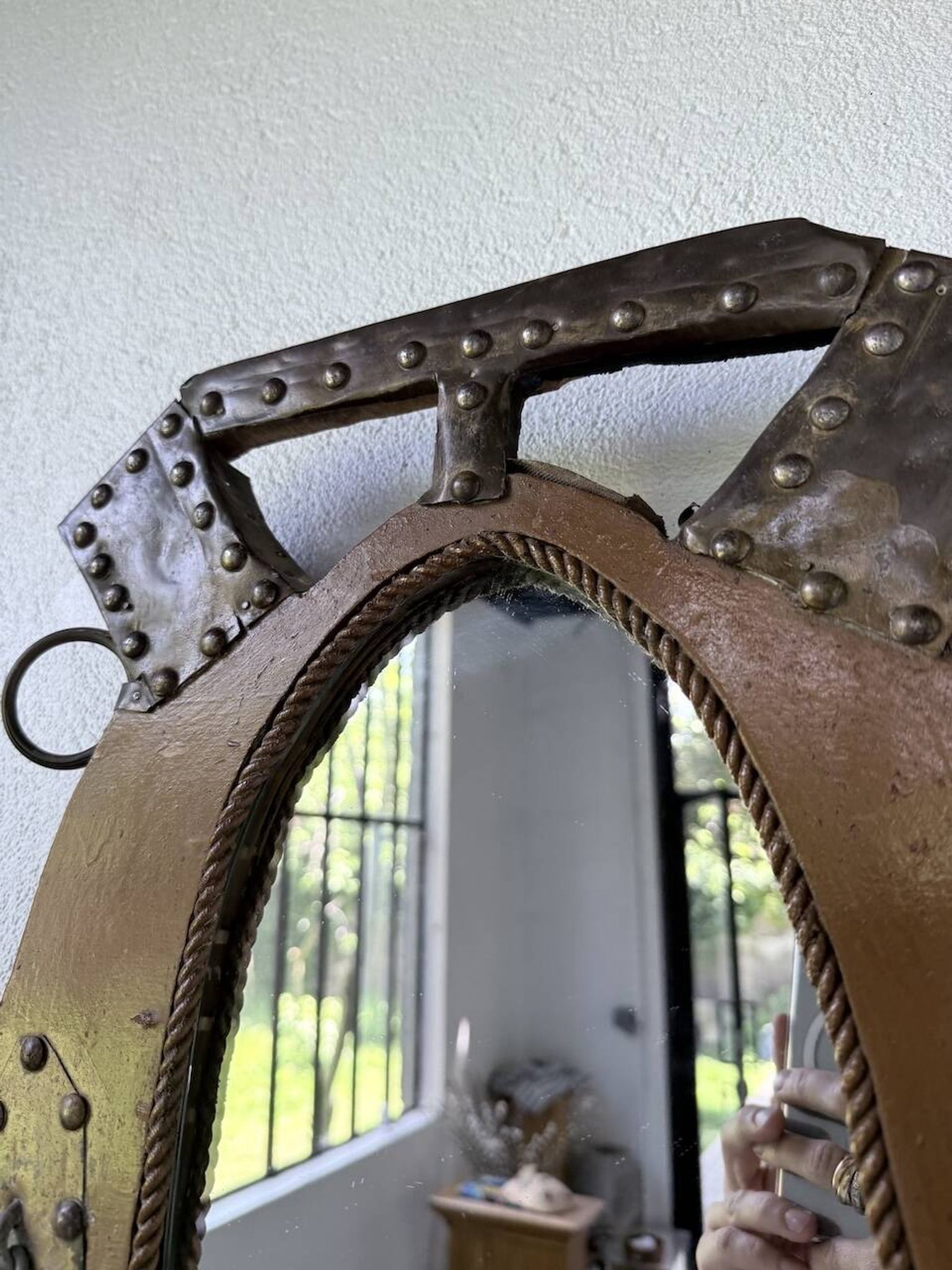 Brutalist handcrafted mirror "horse"