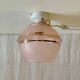 Art Deco ceiling light in porcelain and pink glass - mid 20th century