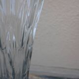 Striated glass vase