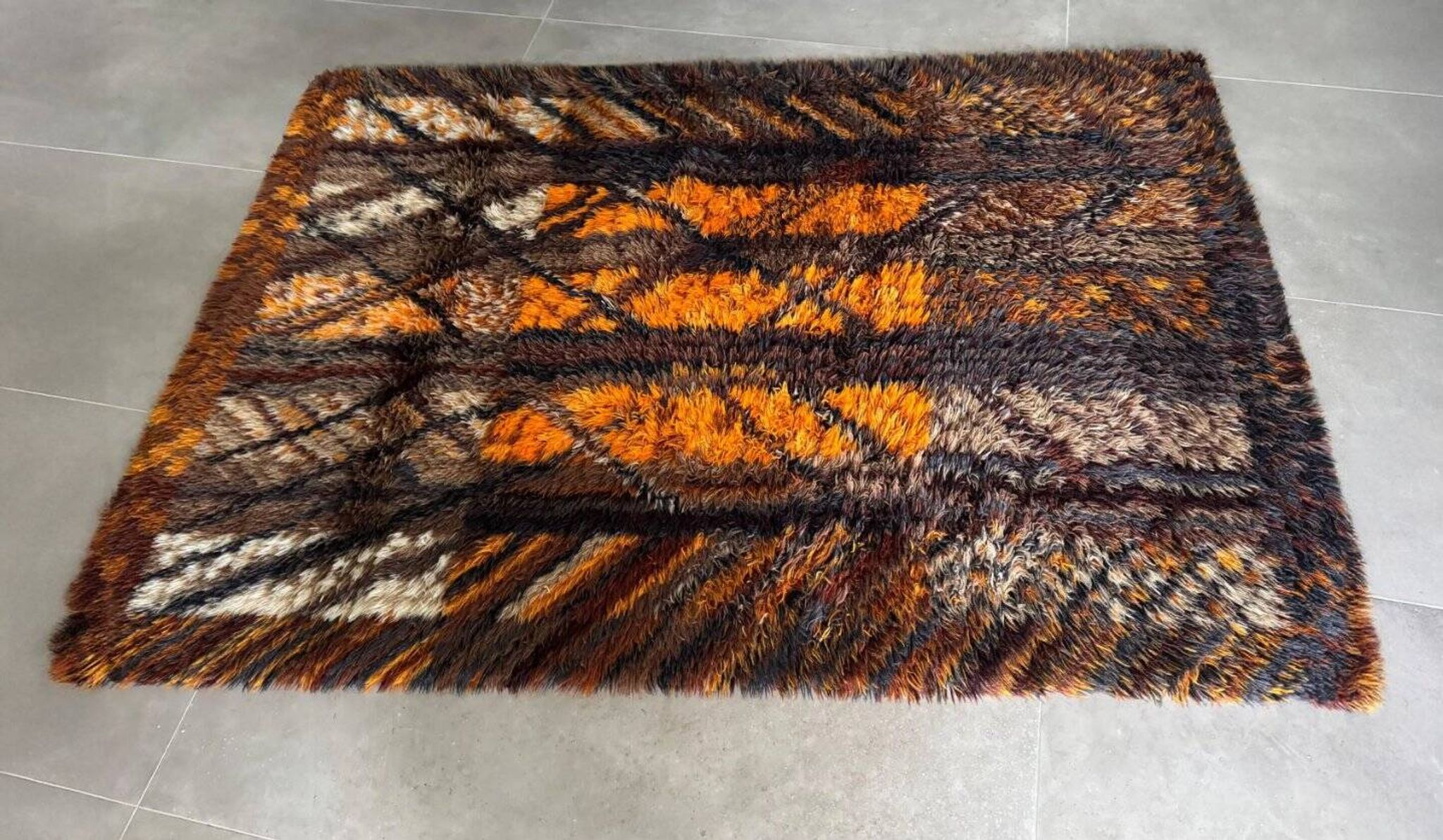 Vintage RYA Matta rug by Marianne Richter for Kolmården, sweden 1970s