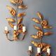 Pair of metal wall lamps