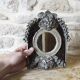 Ceramic mirror decorated with flowers