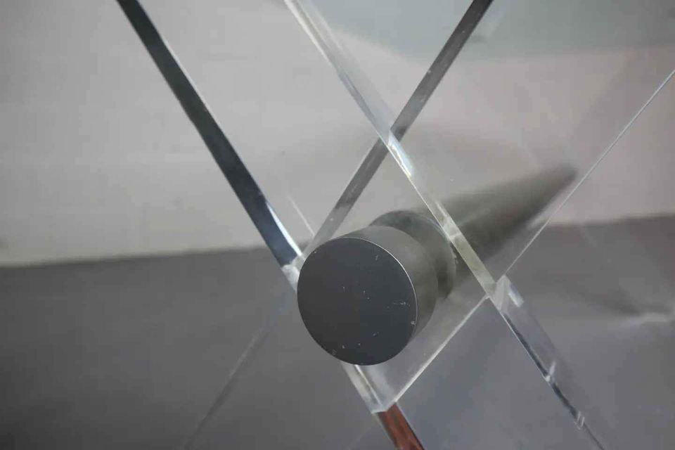 Vintage acrylic and glass dining table