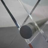 Vintage acrylic and glass dining table