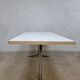 Vintage Dutch design chrome dining set leather chairs 'Minimalism'