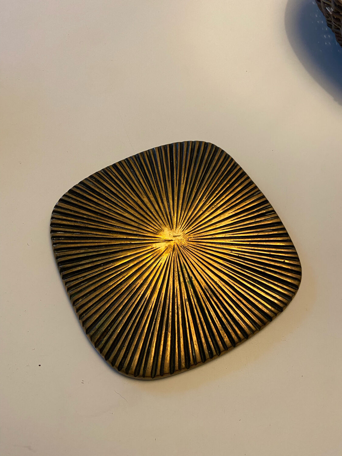 Set of three bronze mats