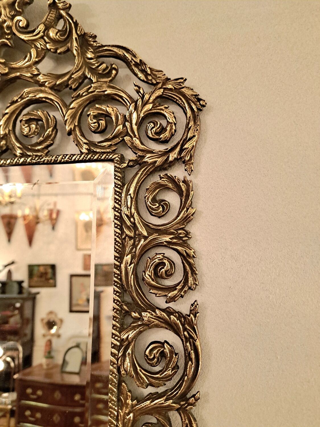 Paire d'appliques miroirs XIXème en bronze