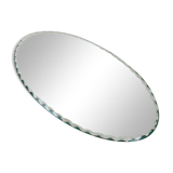 Mirror chiseled oval tray 29x16cm
