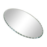 Miroir plateau ovale ciselé 29x16cm