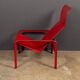 20thC Italian Red Leather Chair By Toussaint & Angeloni For Matteo Grassi