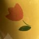Large yellow lamp base with orange tulip shades, H46 D24