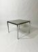 Square coffee table in chromed steel and marble, 1970s design