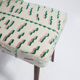 Chaise Shell Milieu du Siècle en Jacquard Velours Tigre Rose et Vert