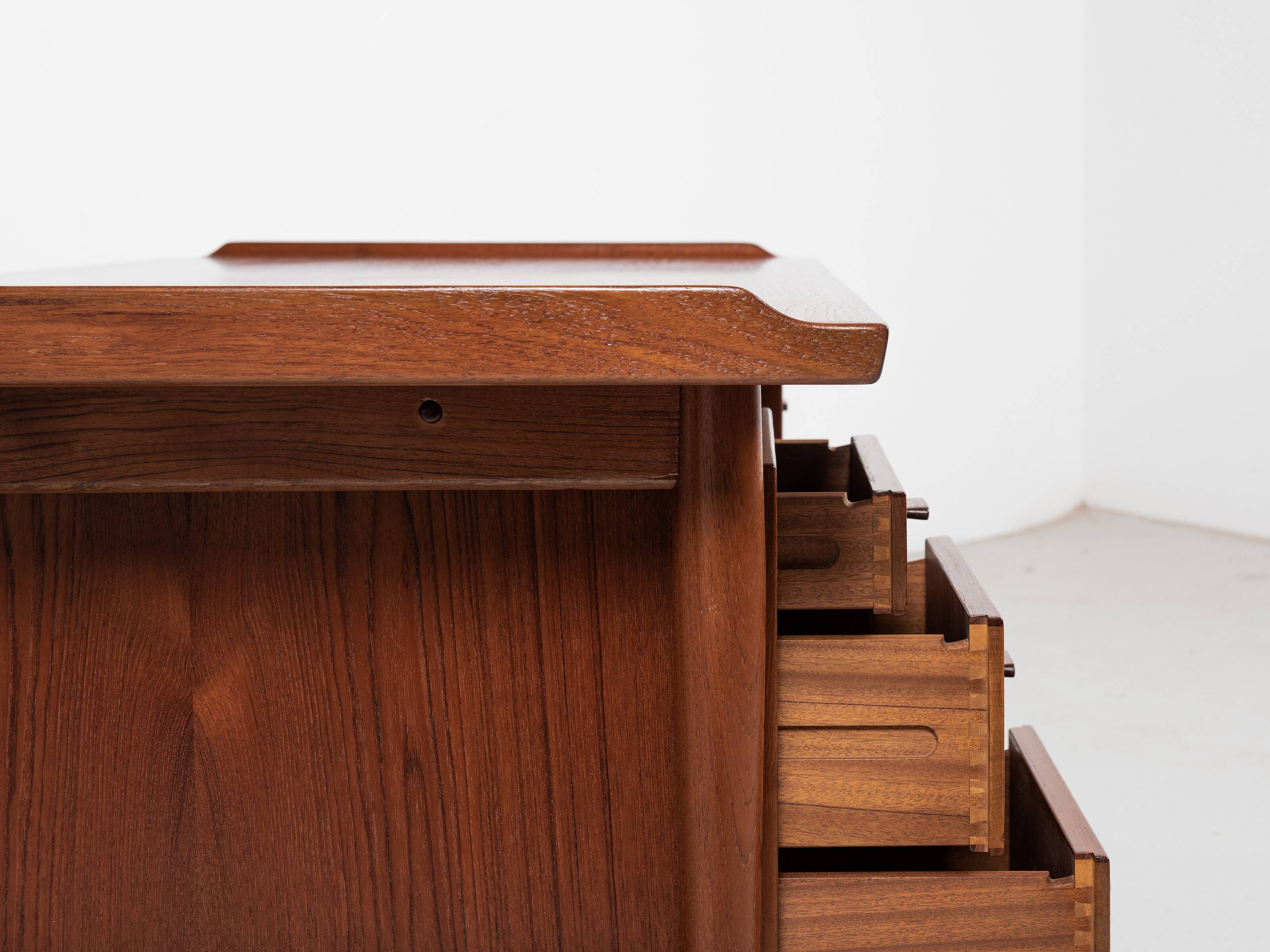 Midcentury Danish desk in teak by Arne Vodder for Sibast 1960s - 180cm