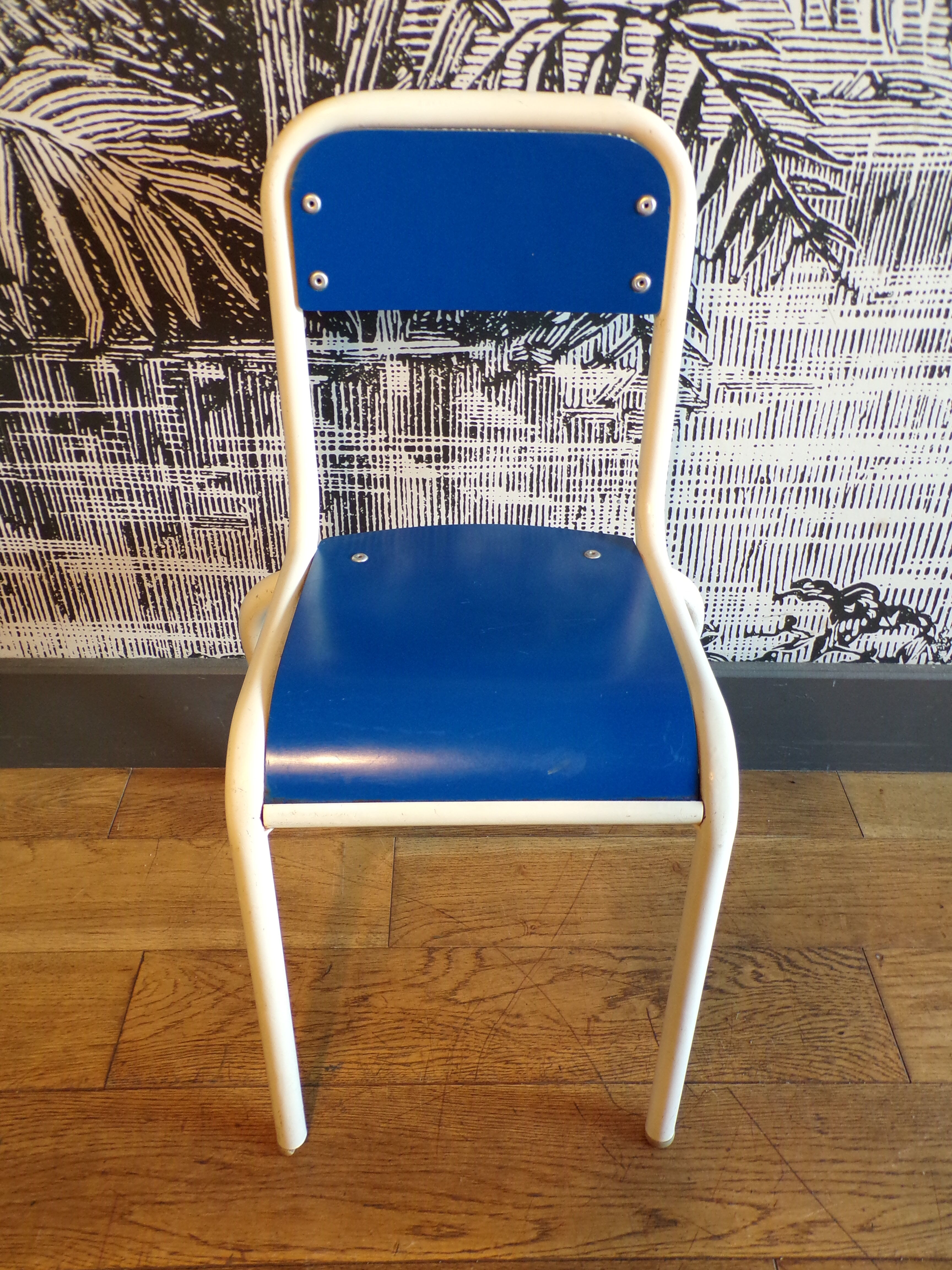 Vintage formica blue children's chair
