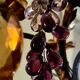 Lustre with pendants and glass fruits, Maison Baguès, six lights