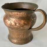 Hammered copper pot with handles