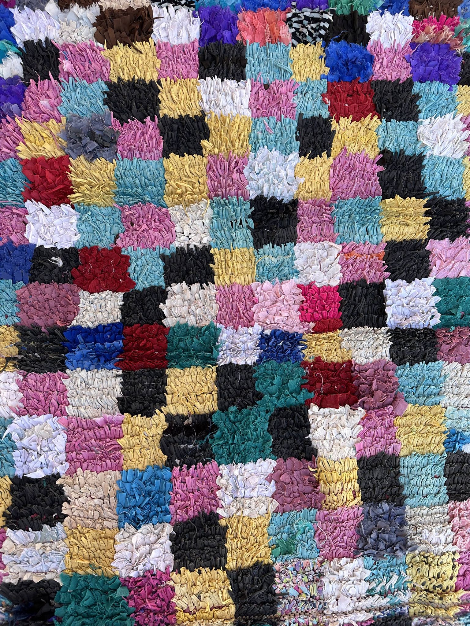 Colorful Boucherouite Moroccan rug - 128 x 208 cm