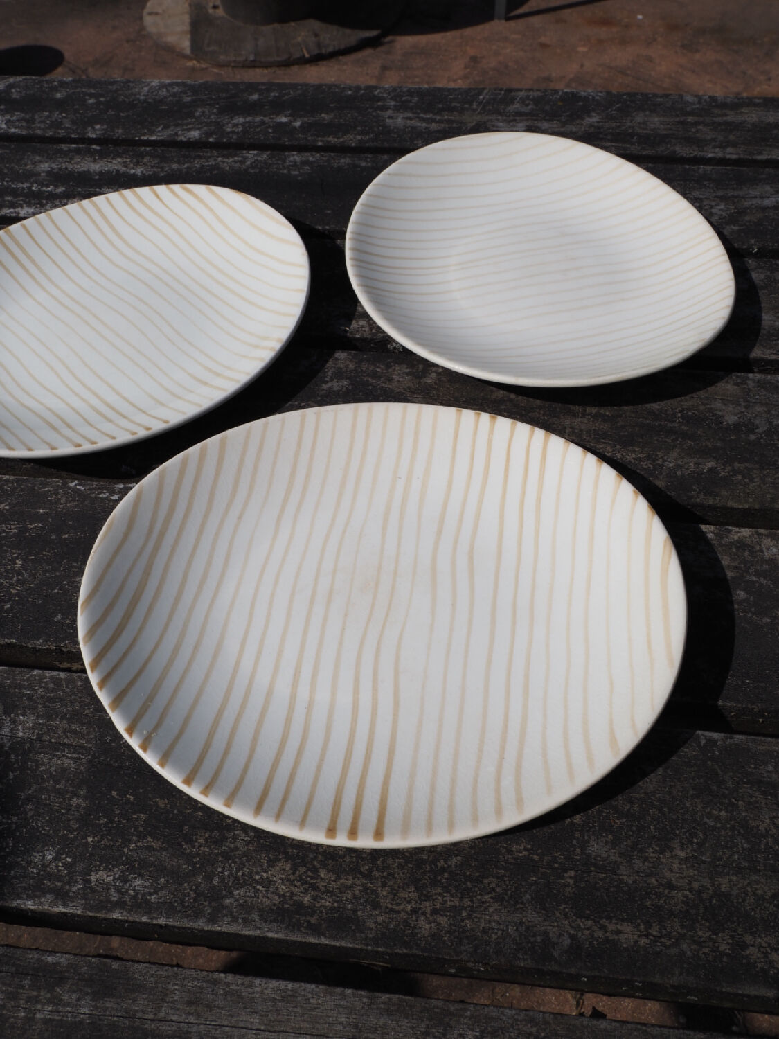 3 oval flat plates Salins model Jamaica (rare)