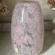 Marbled pink blown glass art vase, La Rochère