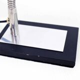 Black and chrome metal desk lamp