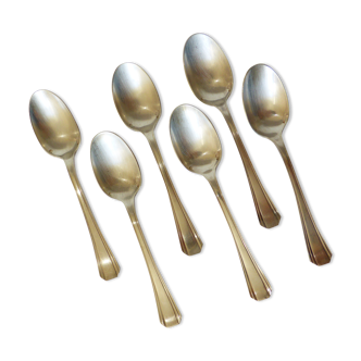 6 teaspoons Christofle art deco style silver metal 220666