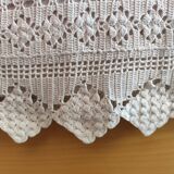 White cotton bedspread, crochet bedspread