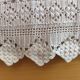 White cotton bedspread, crochet bedspread