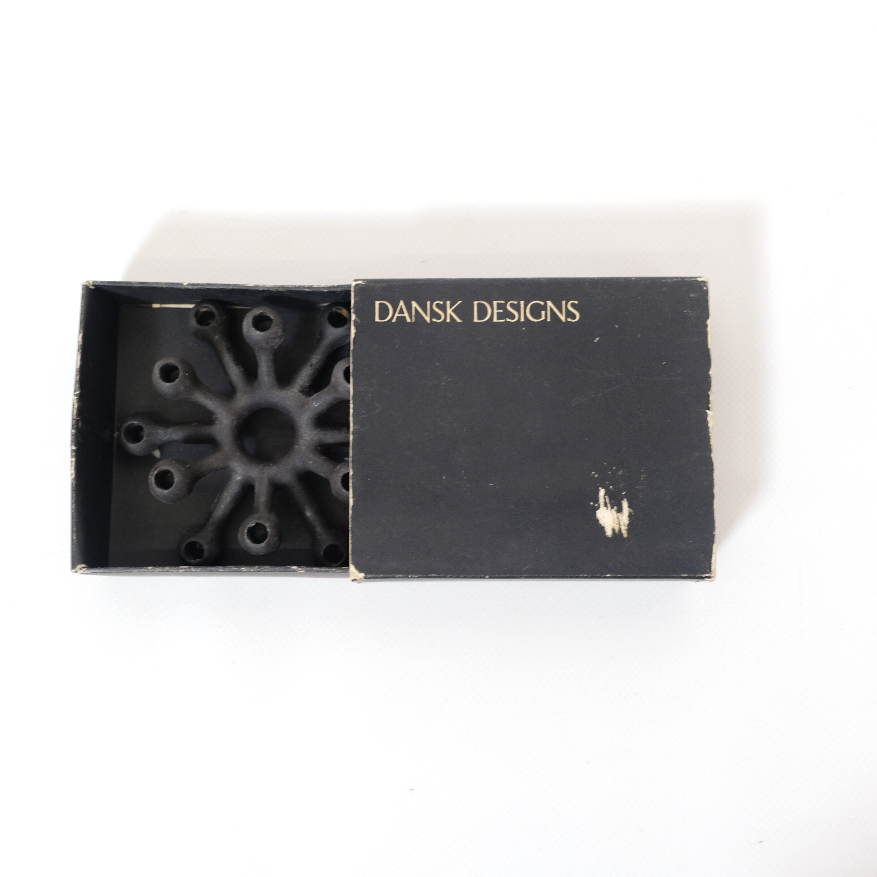 Jens Quistgaard, small cast iron candlestick, Dansk Design, 1960