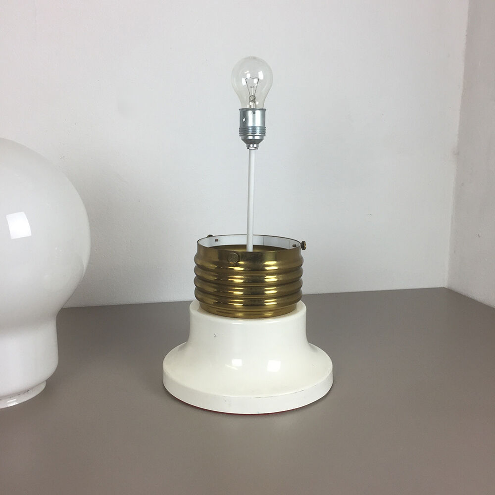 Modernist vintage 1970 s italian Giant Glass Bulb Table / Floor Light