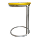 Vintage Yellow Bar Table: Chrome Bauhaus Style, 1970s High Coffee Table